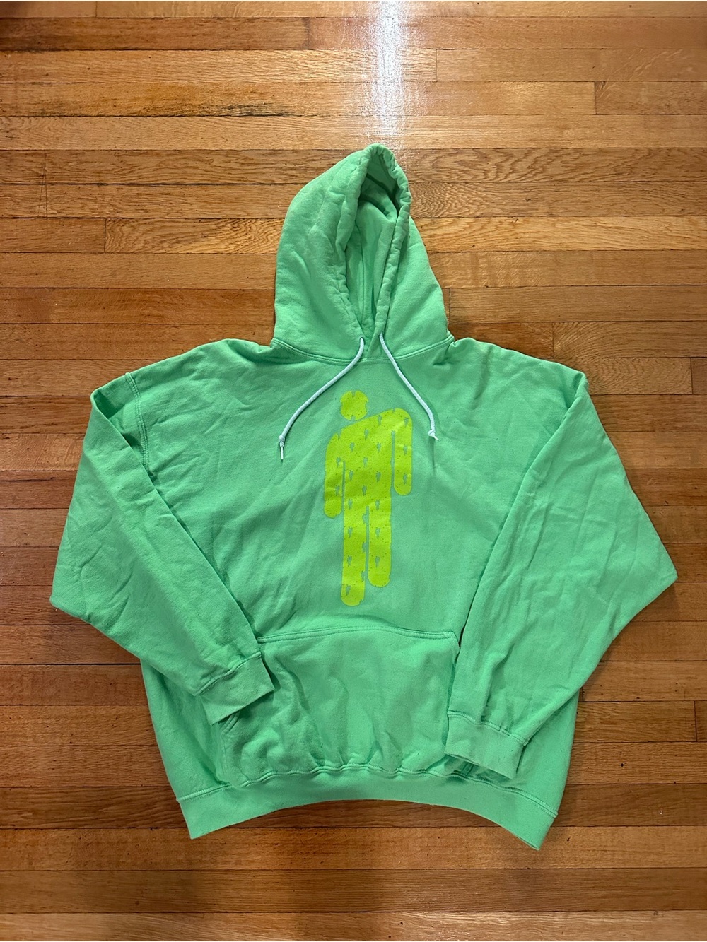 Billie Eilish Hoodie Mens XXL Green World Tour 2020 Neon Pullover Sweatshirt